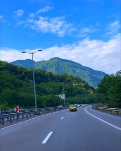 Chalus Road in Iran